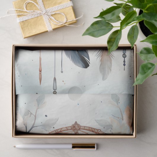 Aquarellpastellgrün Pfirsichblüte Träumer Seidenpapier (Geschenk)