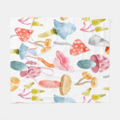 Aquarellpastellräume Fleecedecke (Vorderseite (Horizontal))