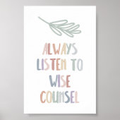 Aquarellpasten hören immer weise Poster (Vorne)