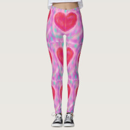 Aquarellpasten mit Herz Leggings