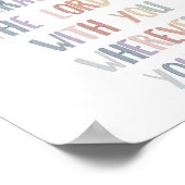 Aquarellpasten sind stark und mutig poster (Ecke)