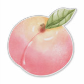Aquarellpeach Aufkleber (Vorderseite)