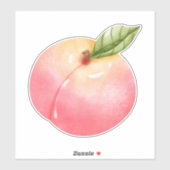 Aquarellpeach Aufkleber (Blatt)