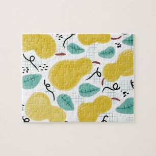 Aquarellpears Grüne Abstrakt Puzzle