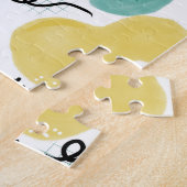 Aquarellpears Grüne Abstrakt Puzzle (Seite)