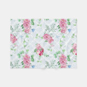 Aquarellpeere, Schmetterlingswasserfarbe Fleecedecke (Vorderseite (Horizontal))