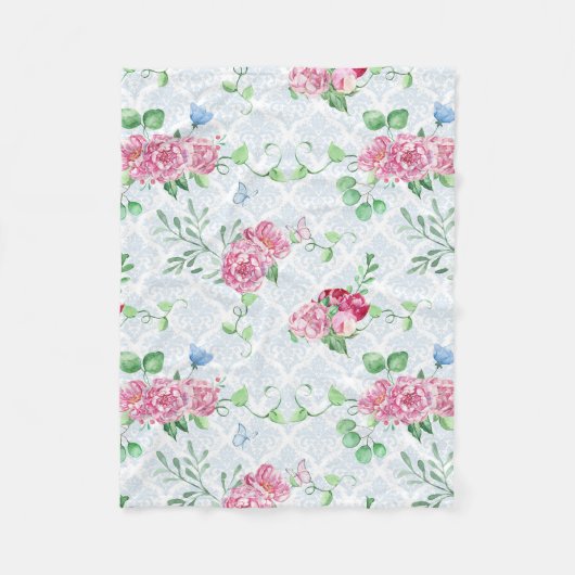 Aquarellpeere, Schmetterlingswasserfarbe Fleecedecke (Vorderseite)