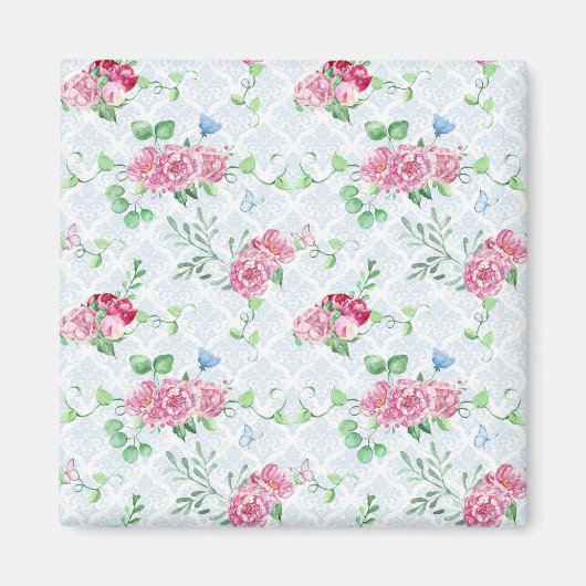 Aquarellpeere, Schmetterlingswasserfarbe Magnet (Vorne)