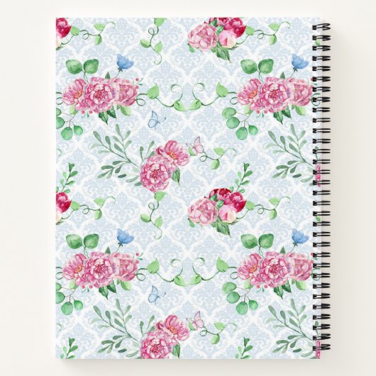 Aquarellpeere, Schmetterlingswasserfarbe Notizblock (Rückseite)