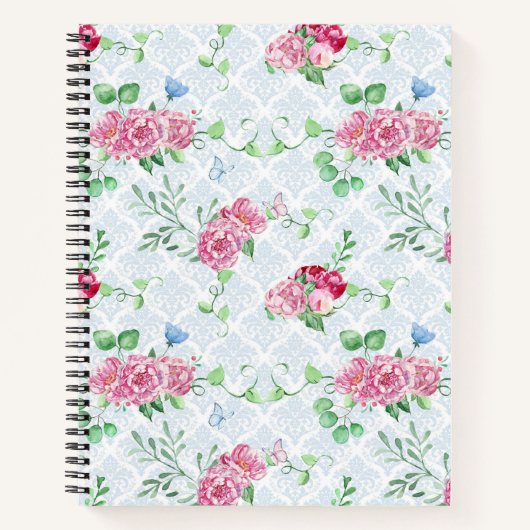 Aquarellpeere, Schmetterlingswasserfarbe Notizblock (Vorderseite)