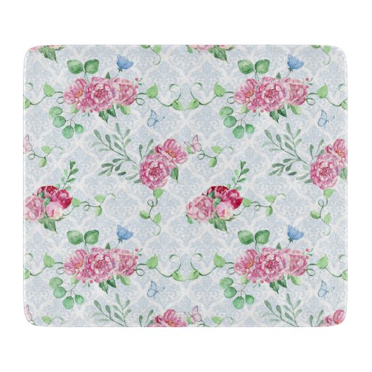 Aquarellpeere, Schmetterlingswasserfarbe Schneidebrett (Vorderseite)