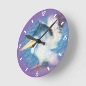 Aquarellpelikan 17 runde wanduhr (Winkel)