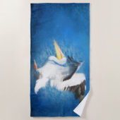 Aquarellpelikan-Badetuch 2 Strandtuch (Vorderseite)