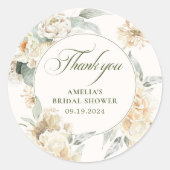 AquarellPerlen und Brautparty der Staatsanwaltscha Runder Aufkleber (Vorderseite)