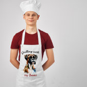 Aquarellpet Brown Boxer personalisieren Schürze