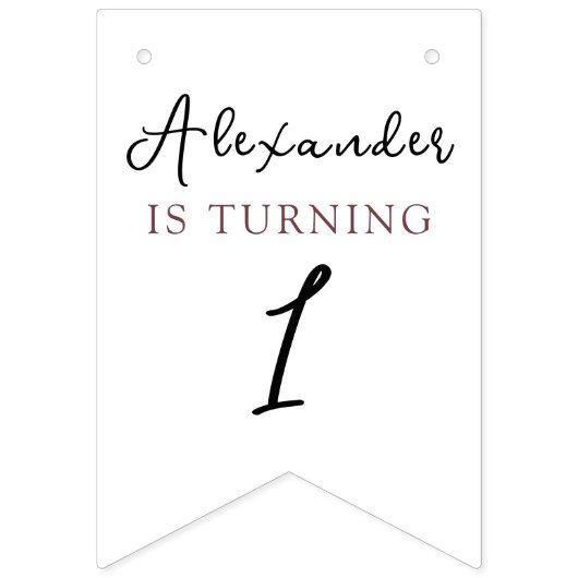 Aquarellpfannkuchen Geburtstag Wimpelkette (Zweite Fahne)