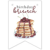 Aquarellpfannkuchen Geburtstag Wimpelkette (Erste Fahne)