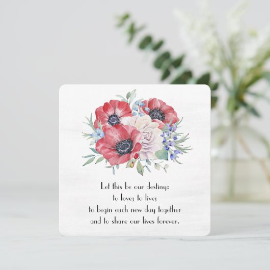 Aquarellpfeffer Blumenkohl Einladung (Stehend Vorderseite)