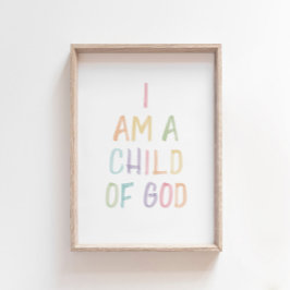 Aquarellpfeife Ich bin ein Kind Gottes drucken Poster