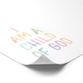 Aquarellpfeife Ich bin ein Kind Gottes drucken Poster (Ecke)