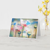 Aquarellpfeifen Karte (Gelbe Blume)