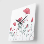 Aquarellpfeifen Quadratische Wanduhr (Winkel)