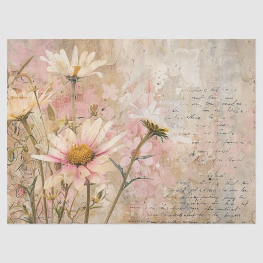 Aquarellpfeifen Shabby Parchment Decoupage Seidenpapier (Vorderseite)