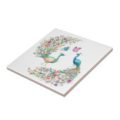 Aquarellpfeifen und Schmetterlinge Fliese (Seite)