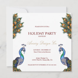 Aquarellpfeifen Weihnachtsfest im Unternehmen Part Einladung
