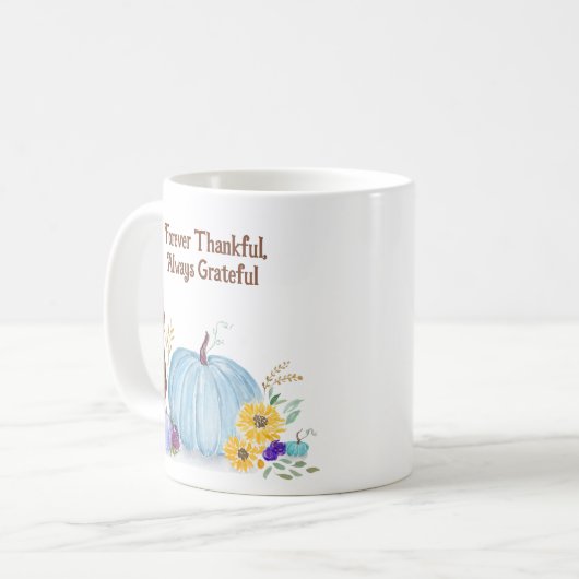 Aquarellpfeifer Pumpkin, Herbst Freundschaft Kaffeetasse (Vorderseite Links)