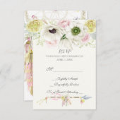 Aquarellpfeile Feathers Floral Boho Tribal RSVP Karte (Vorne/Hinten)