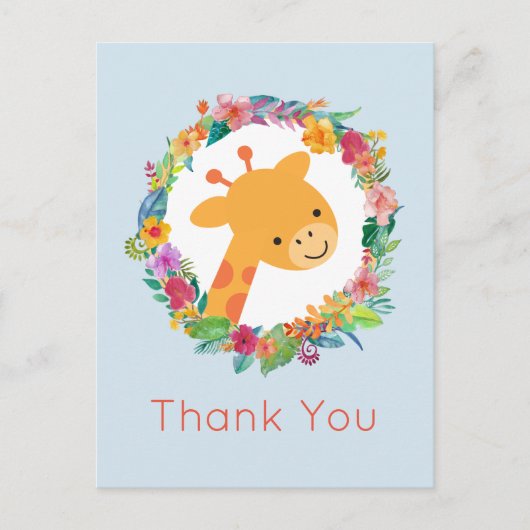 Aquarellpferd auf horizontalen Streifen Danke Postkarte (Vorderseite)