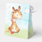 Aquarellpferd-Kinderdusche Geschenkschachtel (Rückseite)