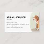 Aquarellpferd mit Corgi Visitenkarte (Rückseite)