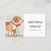 Aquarellpferd mit Corgi Visitenkarte (Vorderseite)