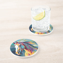 Aquarellpferde Getränkeuntersetzer