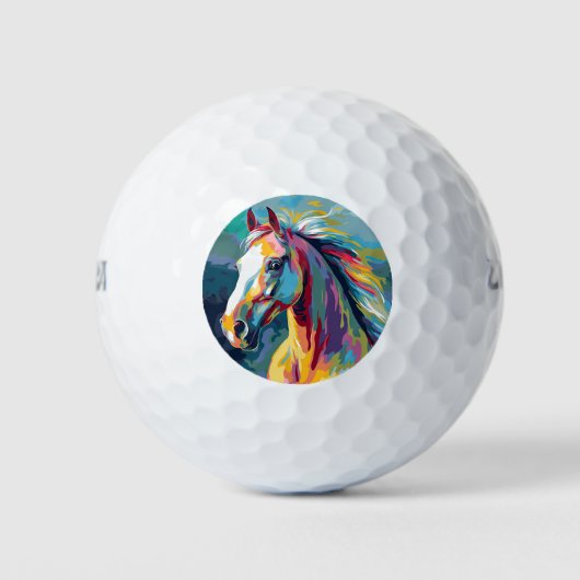 Aquarellpferde Golfball (Vorderseite)