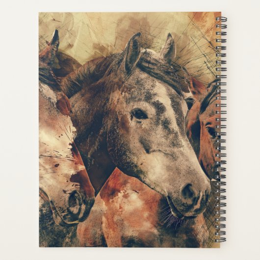 Aquarellpferde Planer (Rückseite)