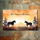 Aquarellpferde | Schönes Pferd Visitenkarte