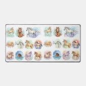 Aquarellpferde Schreibtischunterlage (Vorderseite)