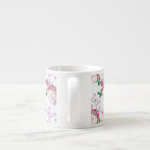 Aquarellpferde, Wasserfarbenschmetterling Espressotasse (Rückseite)