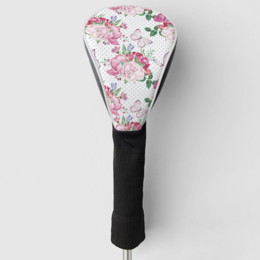 Aquarellpferde, Wasserfarbenschmetterling Golf Headcover (Vorderseite)
