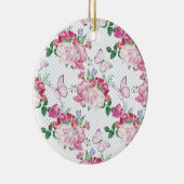 Aquarellpferde, Wasserfarbenschmetterling Keramik Ornament (Rechts)