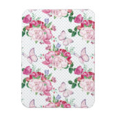 Aquarellpferde, Wasserfarbenschmetterling Magnet (Vertikal)