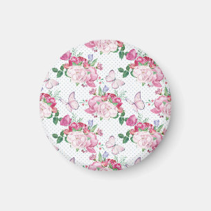 Aquarellpferde, Wasserfarbenschmetterling Magnet