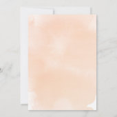 Aquarellpfirsich Bläserkreuz Einladung (Rückseite)