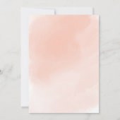 Aquarellpfirsich und Goldgurt-Taufe Einladung (Rückseite)