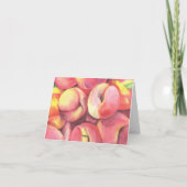 Aquarellpfirsiche - Danke, Baby Dusche Dankeskarte (Rückseite)