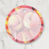 Aquarellpfirsiche - Danke, Baby Dusche Geschenkanhänger (Rückseite)