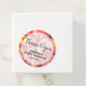 Aquarellpfirsiche - Danke, Baby Dusche Geschenkanhänger (Beispiel)